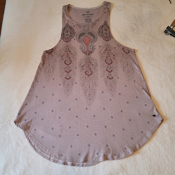 AMERICAN EAGLE OUTFITTERS Soft & Sexy Tank Light Rosewood Pink - Picture 4 of 8